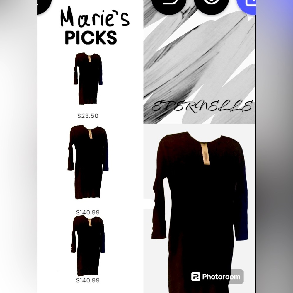 ETERNELLE LONG BLACK DRESS SIZE M